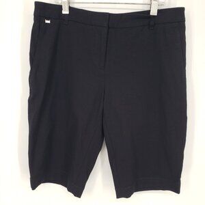 3/$25 White House Black Market Bermuda Shorts 2 Womens Stretch Cotton Black‎